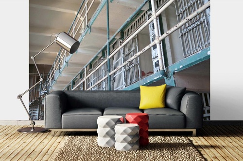 Vlies Fototapete - Historisches Alcatraz-Gefängnis 375 x 250 cm